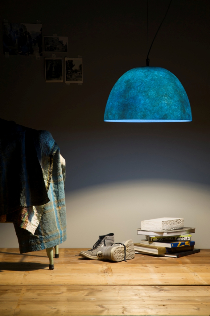 Lampada A Sospensione H2O Nebulite In-Es Artdesign Collezione Luna Colore Blu Dimensione 27,5 Cm Diam. 46 Cm